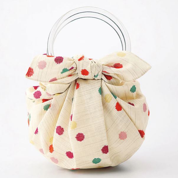 Furoshiki Set mit Taschenringen - Fine Dots