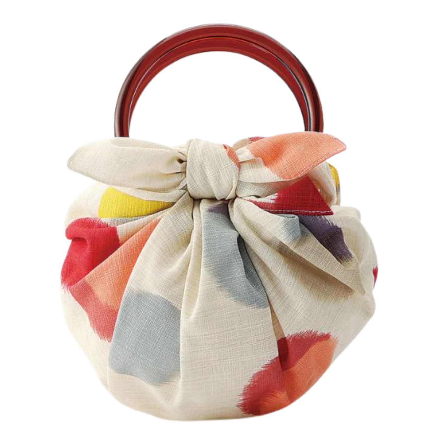 Furoshiki Set mit Taschenringen - Beige Dots